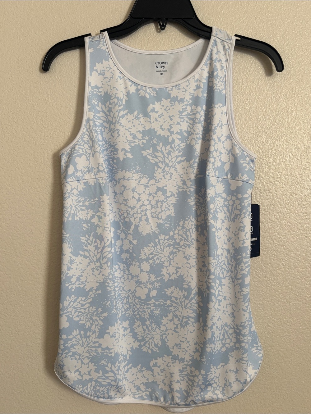 Crown & Ivy Performance Blue Prarie Athleisure Dress NWT
